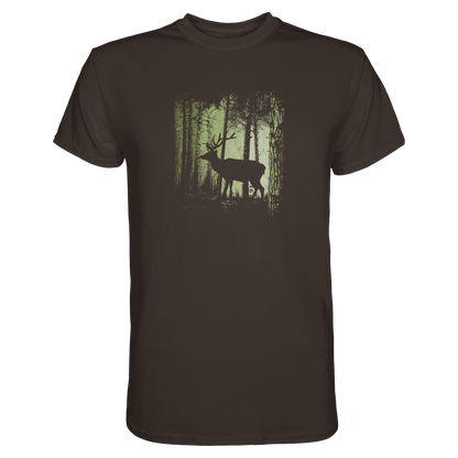 Hirsch im Zwielicht Wald - Premium Shirt