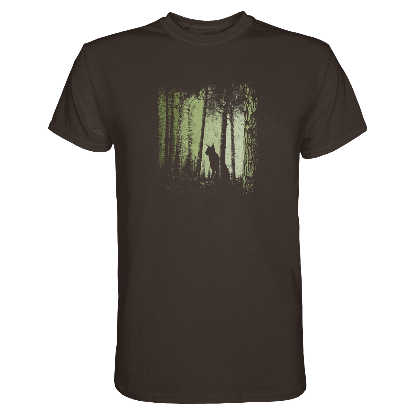 Luchs Wildkatze im Zwielicht Wald - Premium Shirt