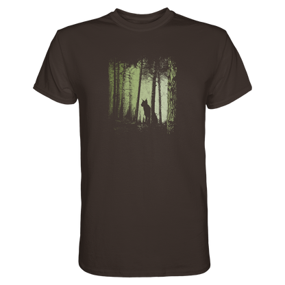 Luchs Wildkatze im Zwielicht Wald - Premium Shirt