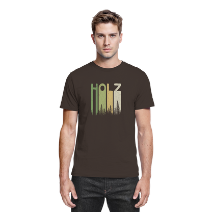 Holz Retro Wald Schriftzug - Premium Shirt