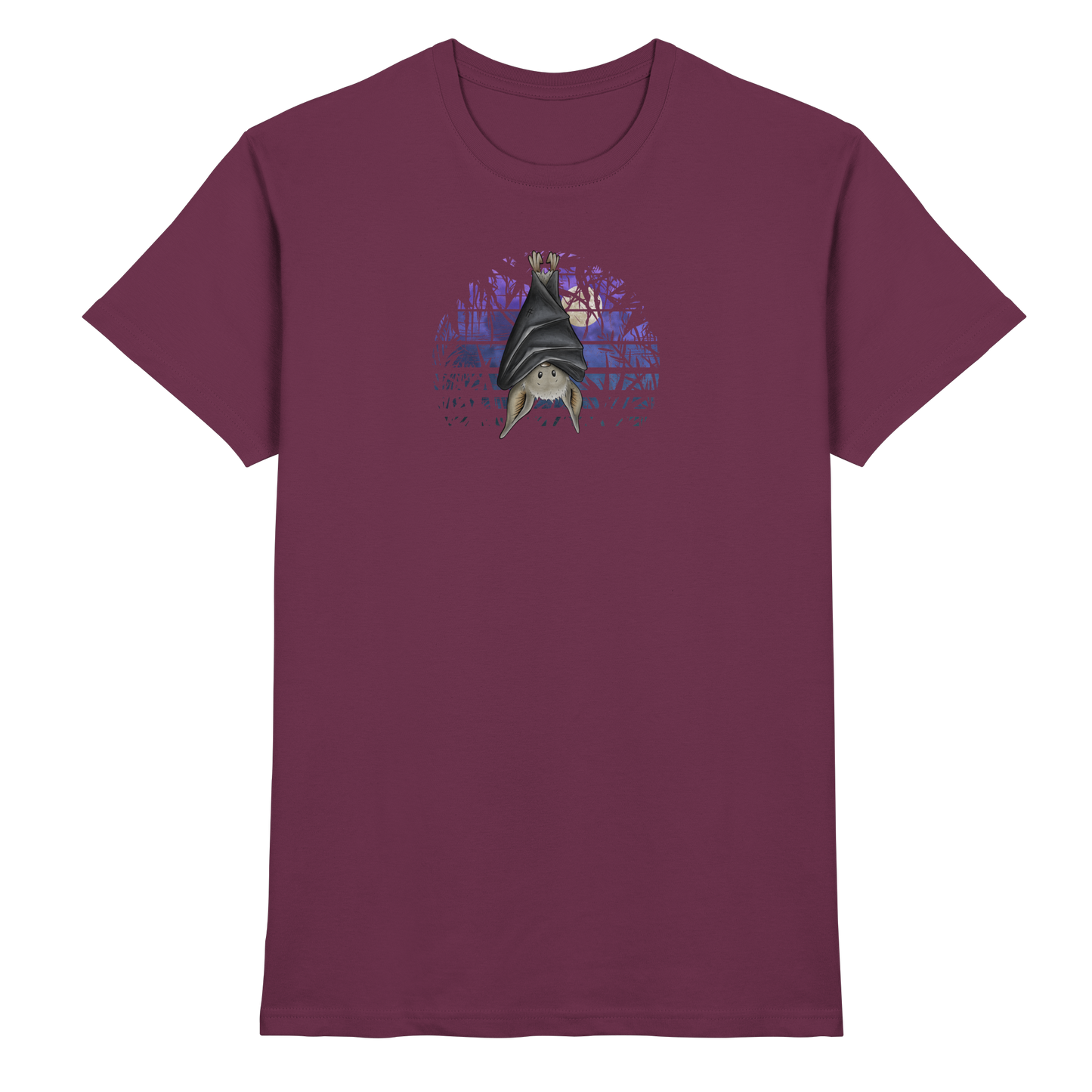 Fledermaus in blauer Nacht - Premium Shirt