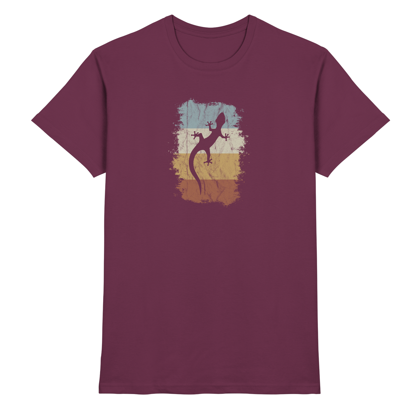 Retro Gecko Salamander Silhouette - Premium Shirt