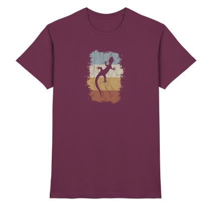 Retro Gecko Salamander Silhouette - Premium Shirt