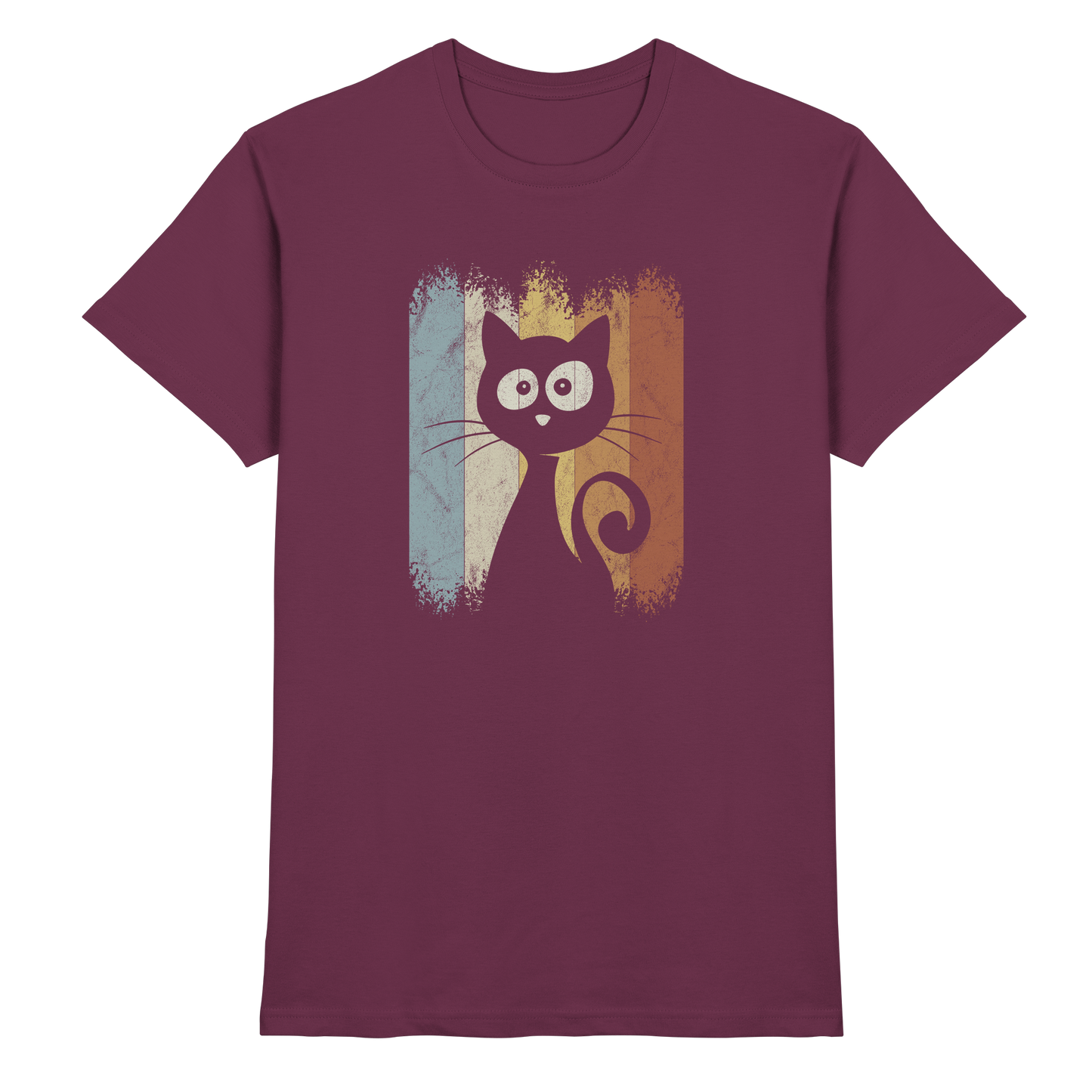 Retro Katze Silhouette - Premium Shirt