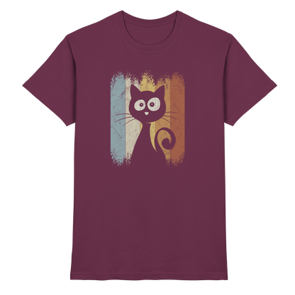 Retro Katze Silhouette - Premium Shirt