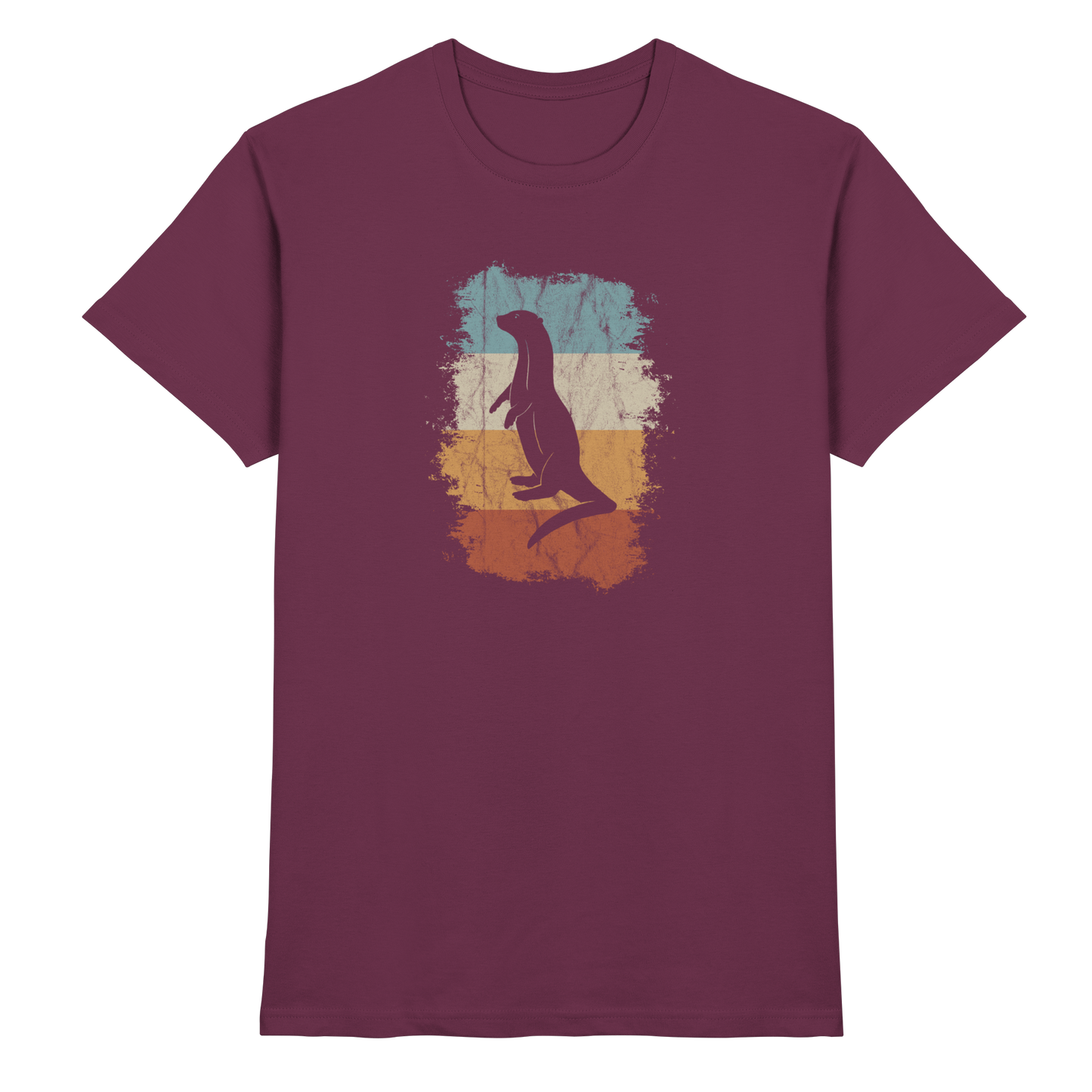 Retro Otter Fischotter Silhouette - Premium Shirt