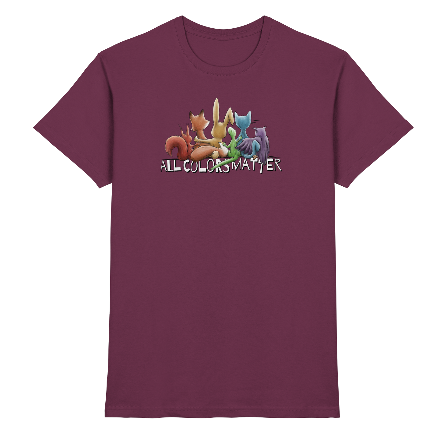 All Colors Matter! Regenbogen Tiere für Vielfalt - Premium Shirt
