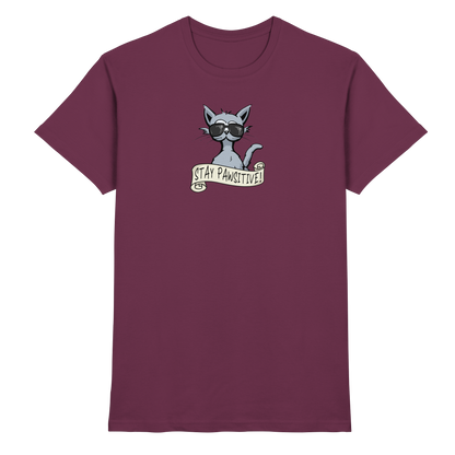 Stay Pawsitive Bleib lässig Hipster Katze - Premium Shirt