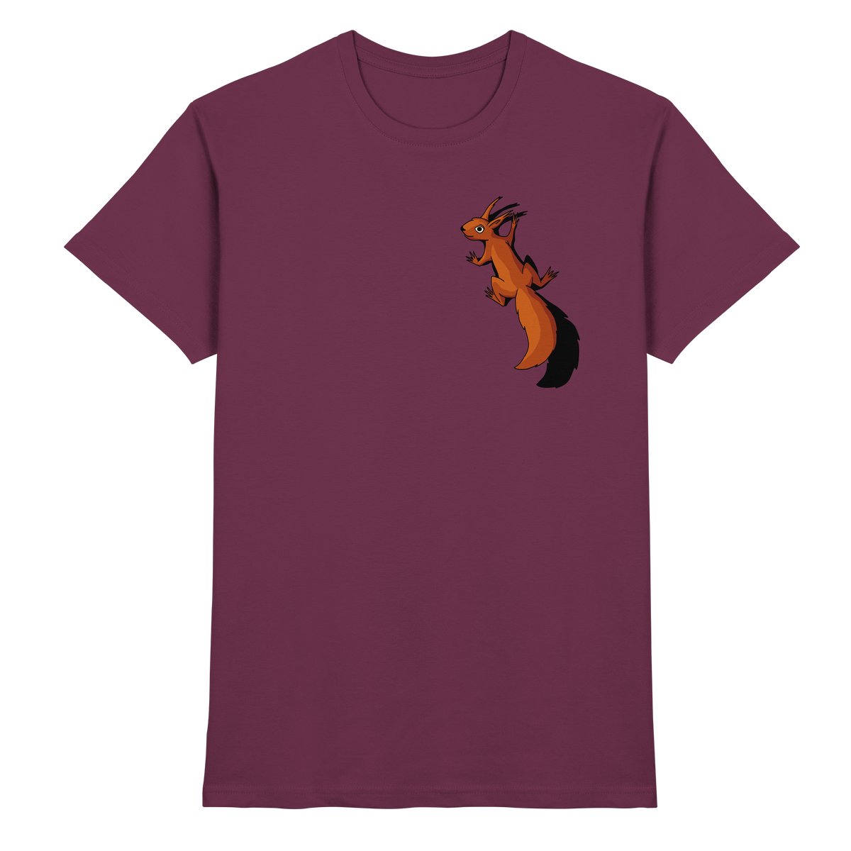 Süßes Eichhörnchen klettert - Premium Shirt