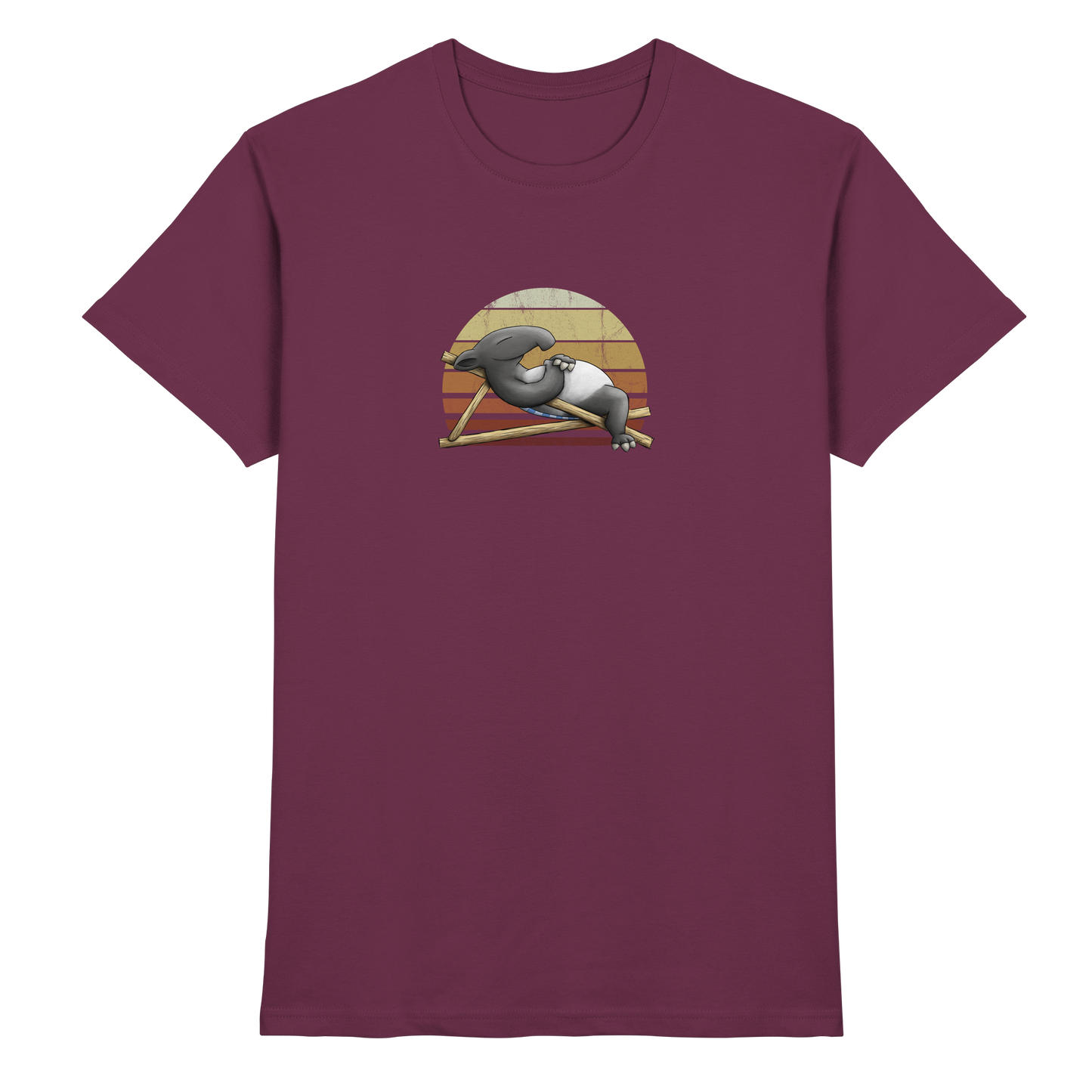 Lässiger Retro Sundown Tapir - Premium Shirt