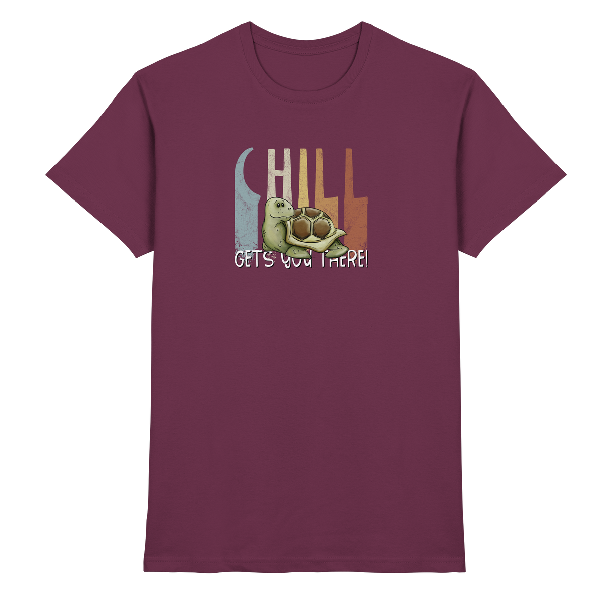 Gechillt gemütliche Schildkröte - Premium Shirt