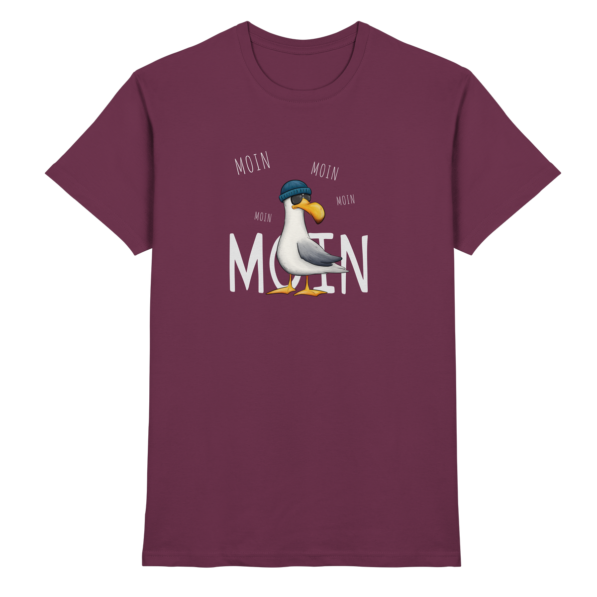 Moin Moin Lässige Hipster Möwe  - Premium Shirt