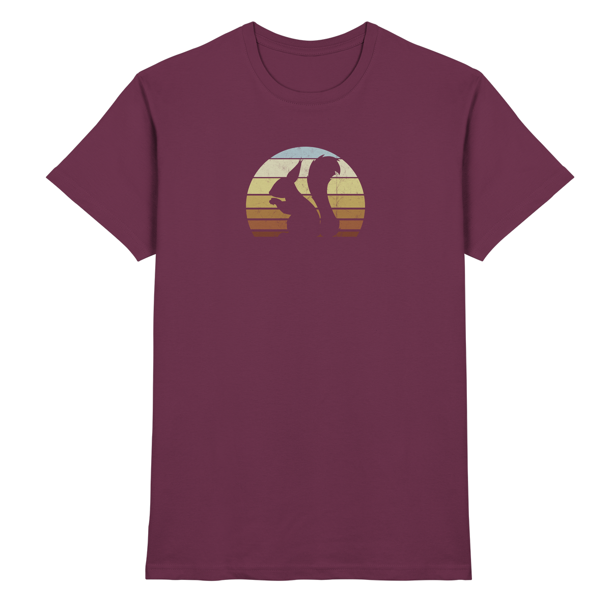 Retro Eichhörnchen Silhouette - Premium Shirt