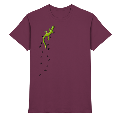 Kletternder Gecko mit Spuren - Premium Shirt