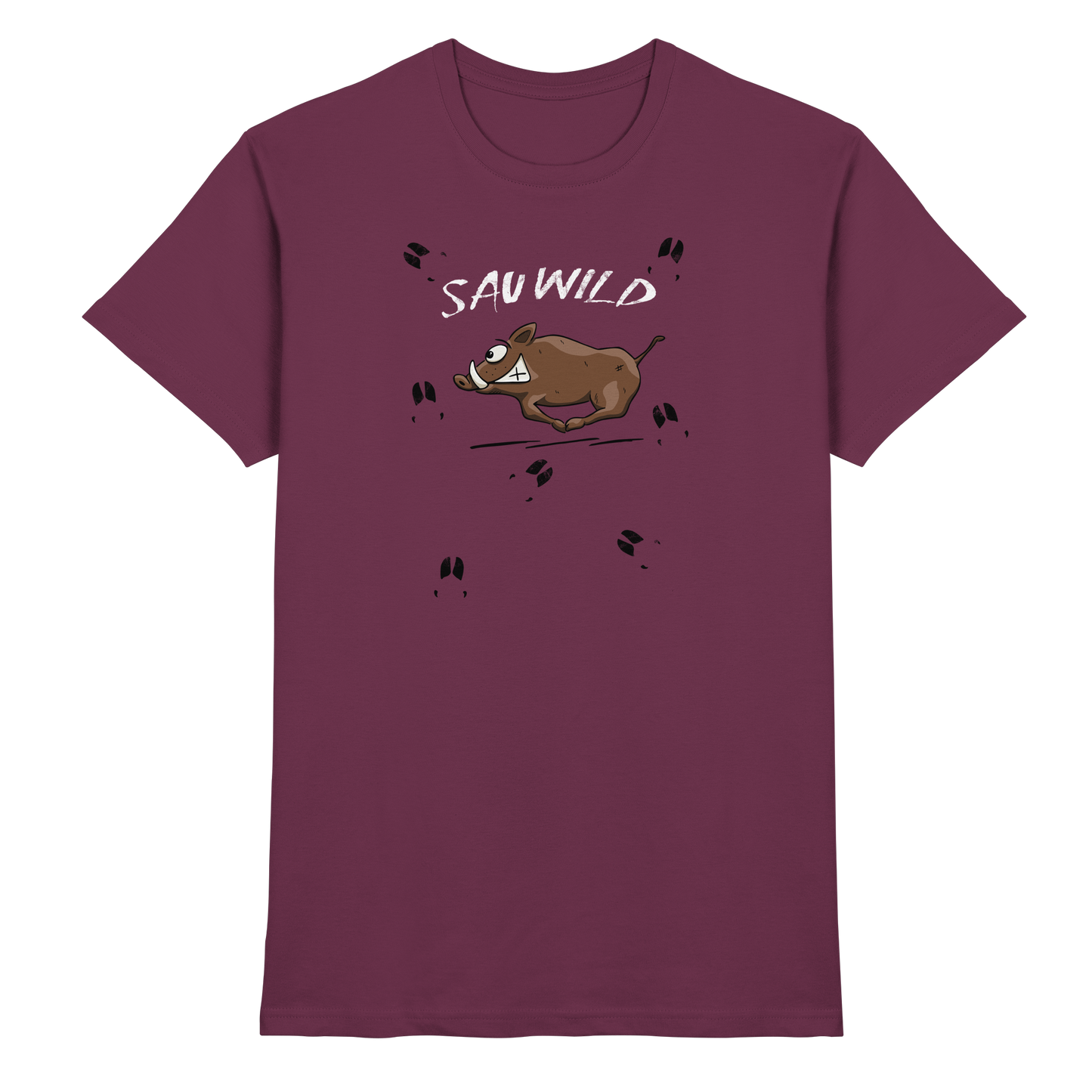 Sauwild wilde Sau | Wildschwein Keiler - Premium Shirt