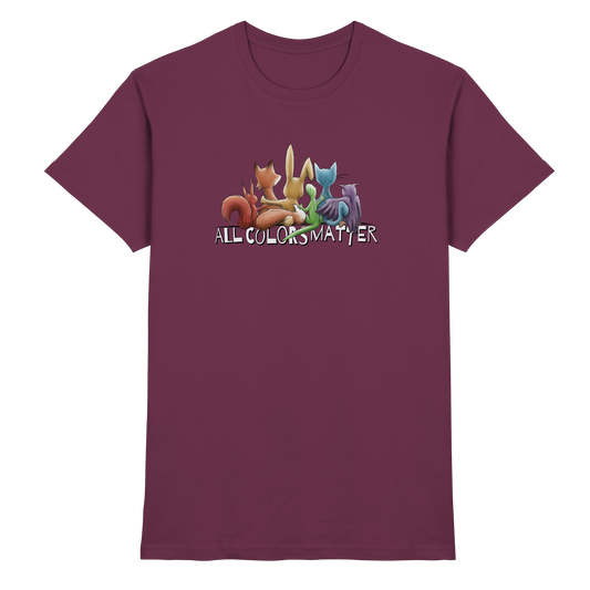 All Colors Matter! Regenbogen Tiere für Vielfalt - Premium Shirt