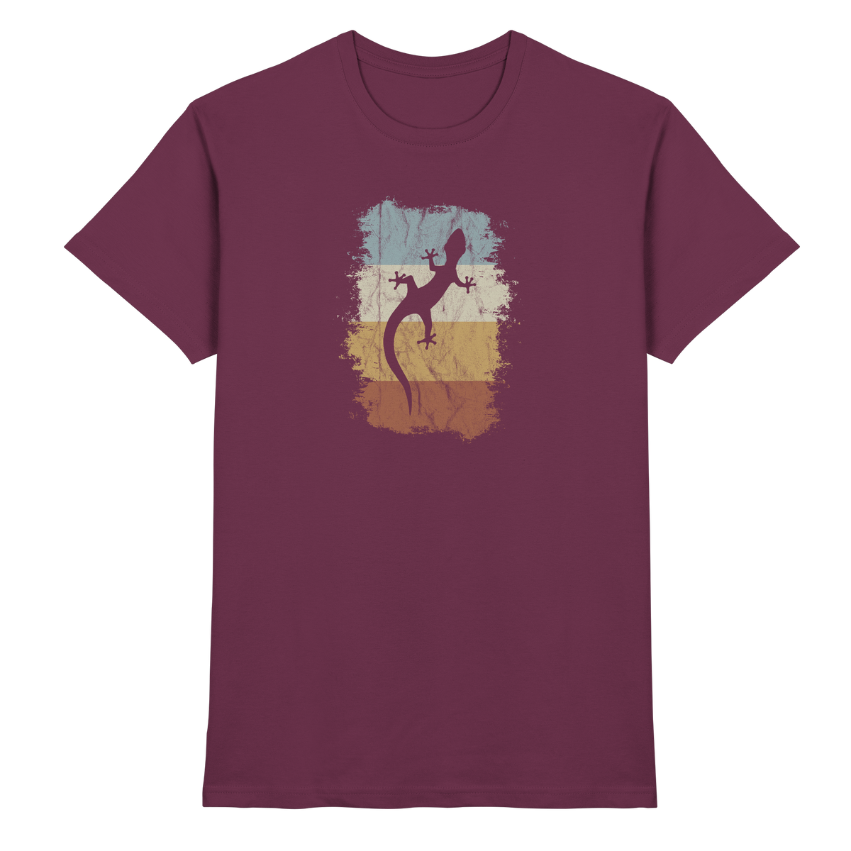 Retro Gecko Salamander Silhouette - Premium Shirt