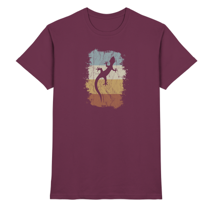 Retro Gecko Salamander Silhouette - Premium Shirt