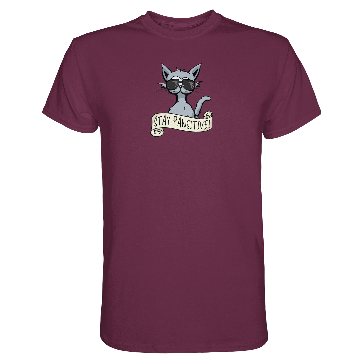 Stay Pawsitive Bleib lässig Hipster Katze - Premium Shirt