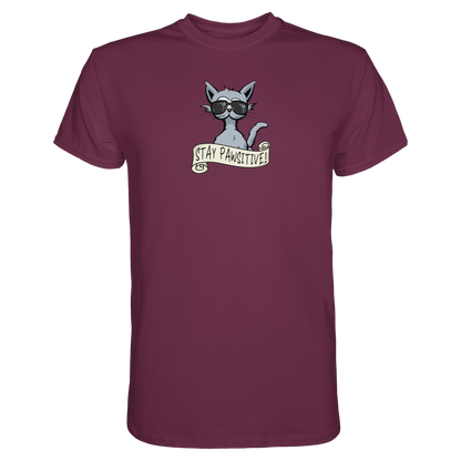 Stay Pawsitive Bleib lässig Hipster Katze - Premium Shirt