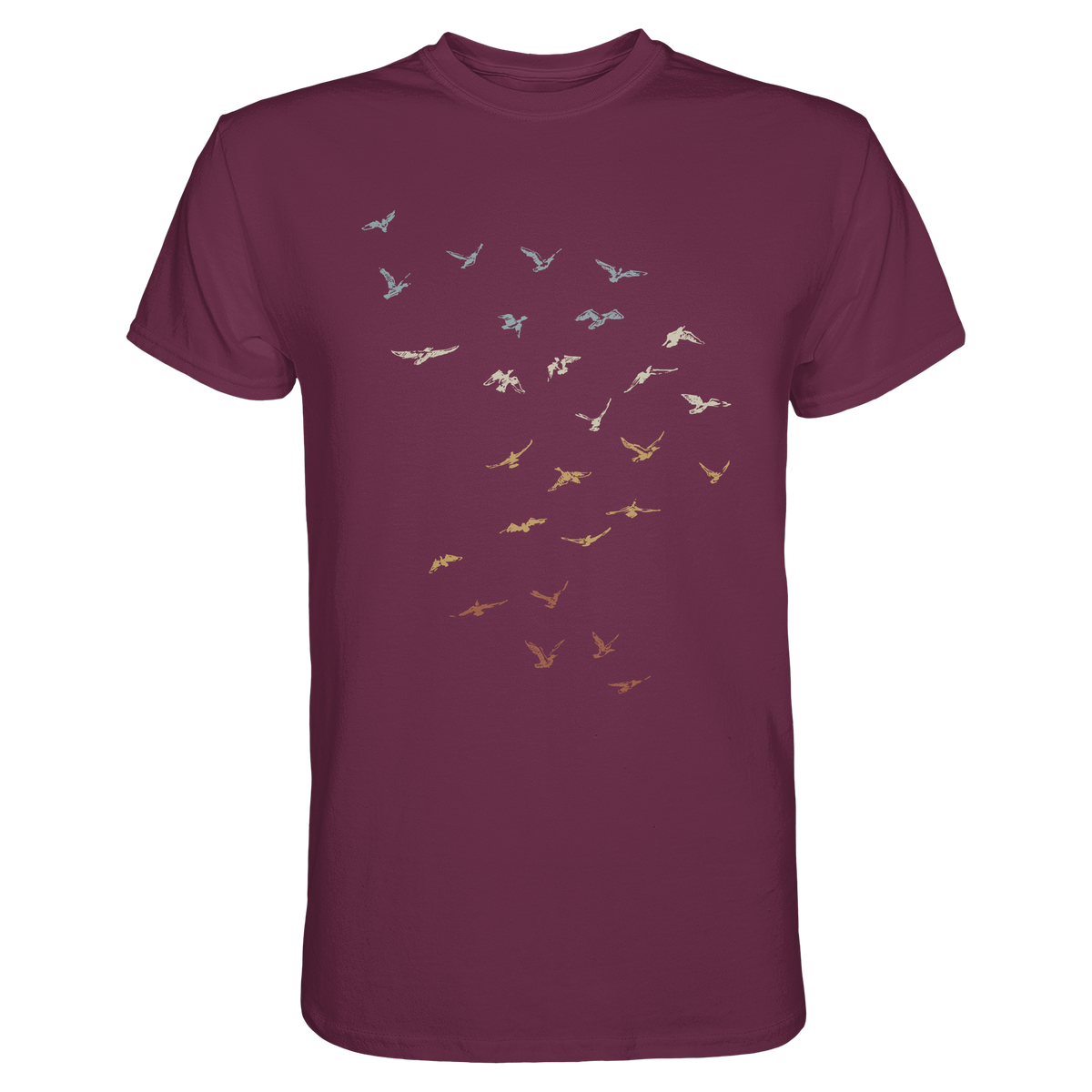 Retro Vogel Schwarm - Premium Shirt