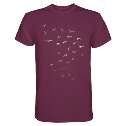 Retro Vogel Schwarm - Premium Shirt