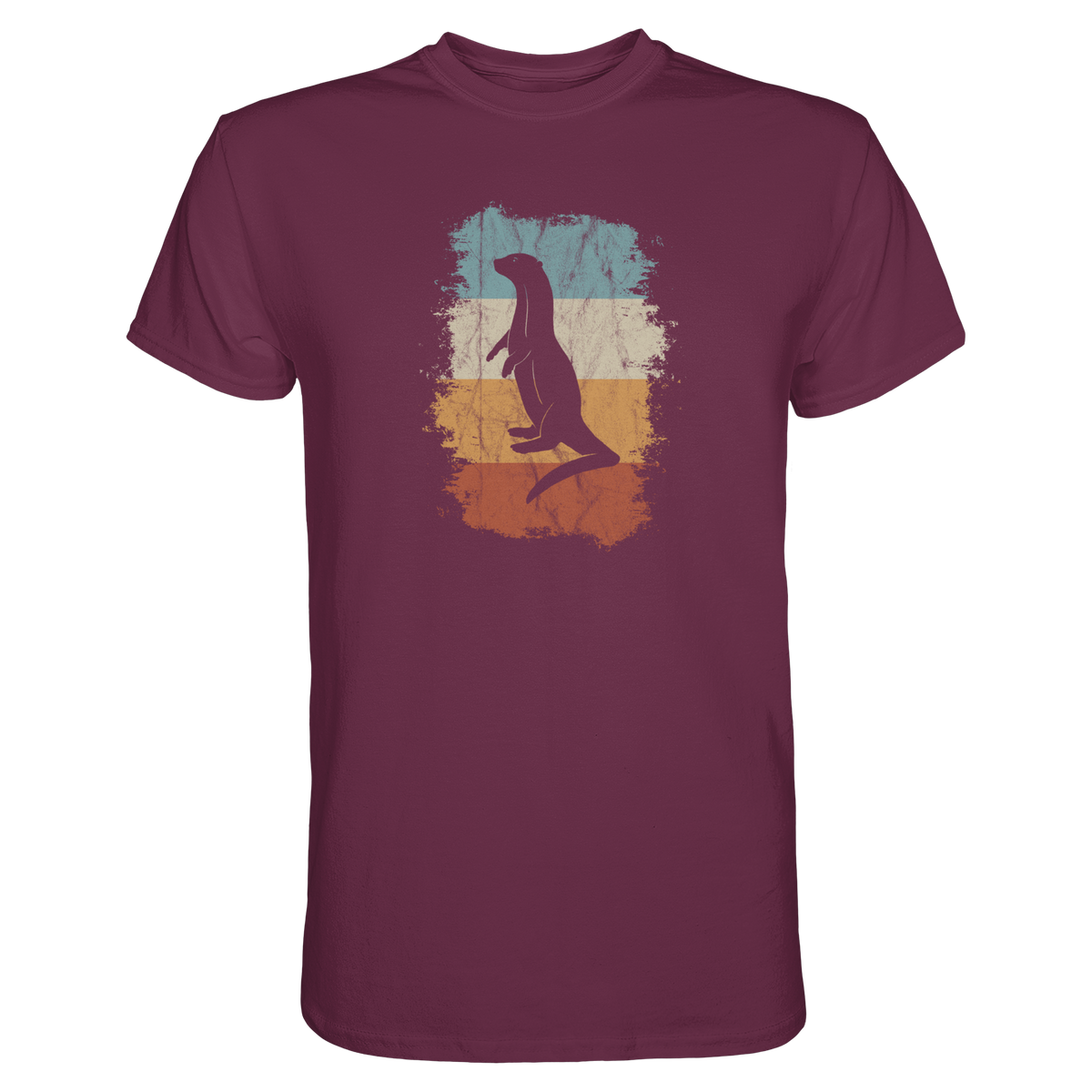 Retro Otter Fischotter Silhouette - Premium Shirt