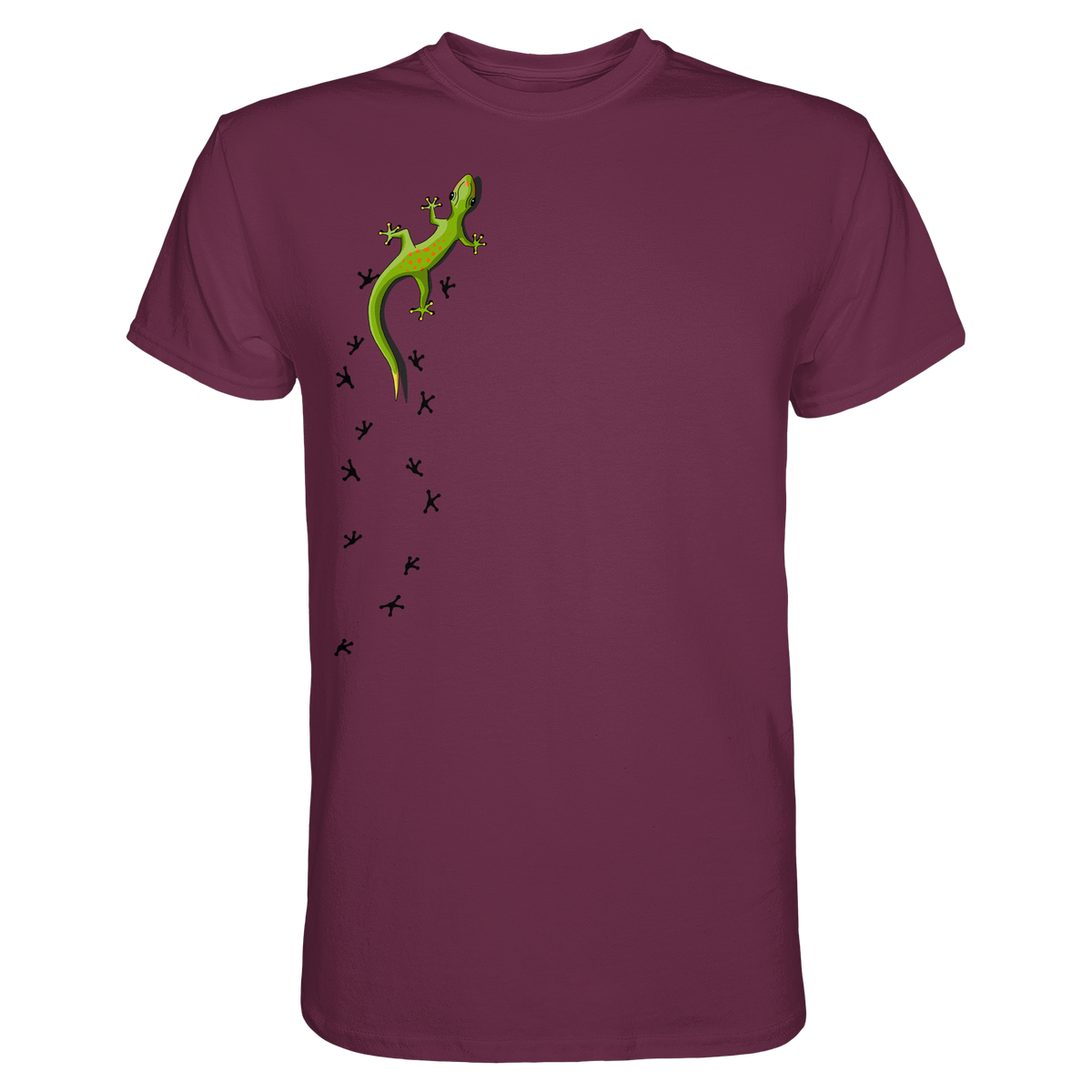 Kletternder Gecko mit Spuren - Premium Shirt