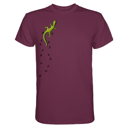 Kletternder Gecko mit Spuren - Premium Shirt