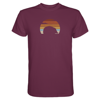 Retro Igel Silhouette im Sonnenuntergang - Premium Shirt