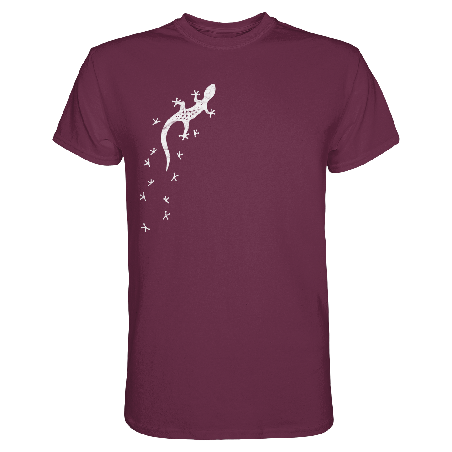 Gecko Eidechse Silhouette hell - Premium Shirt