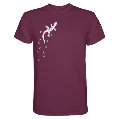 Gecko Eidechse Silhouette hell - Premium Shirt