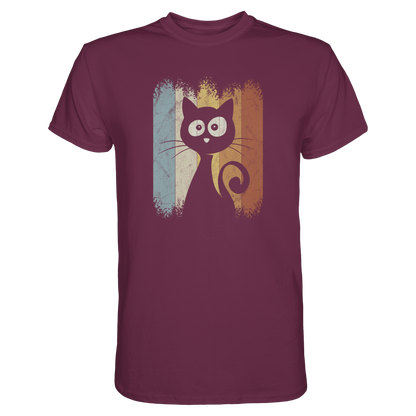 Retro Katze Silhouette - Premium Shirt