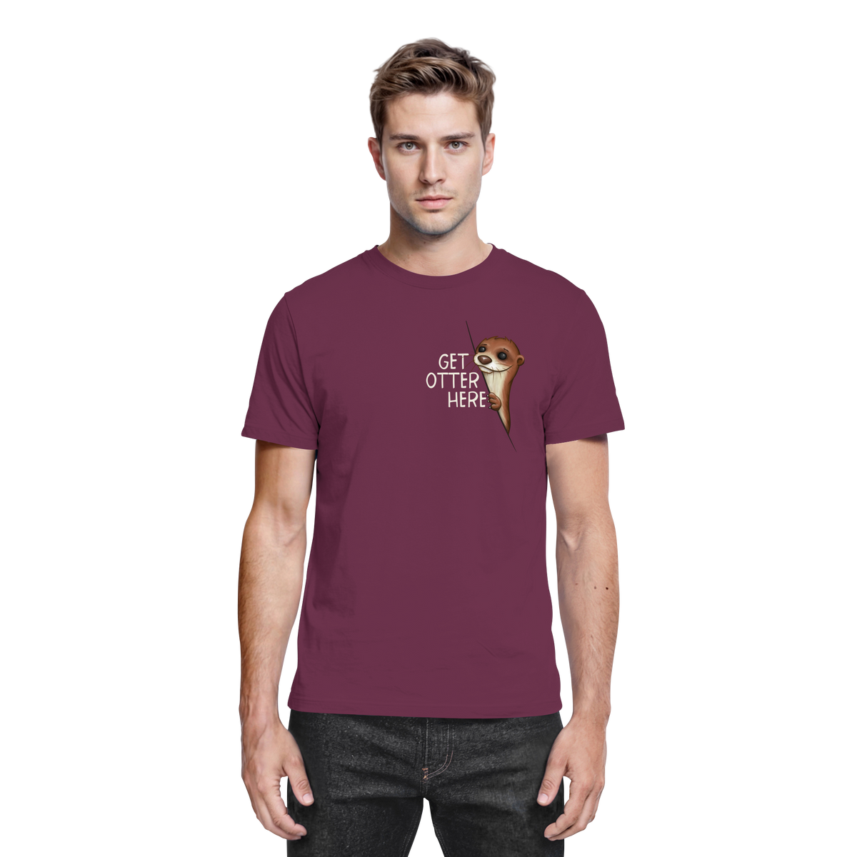 Get Otter Here | Lustiger Otter Kalauer - Premium Shirt