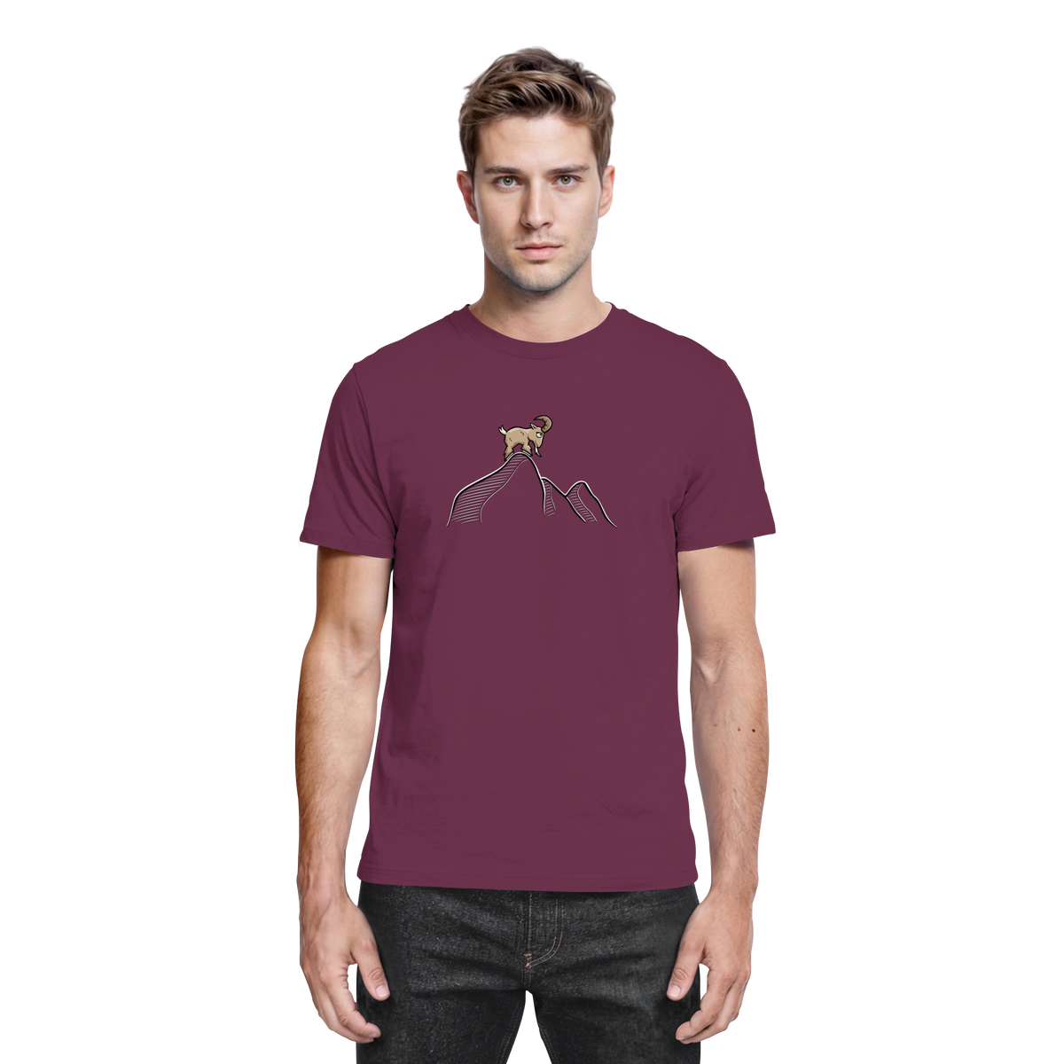Ziegenbock in den Bergen - Premium Shirt