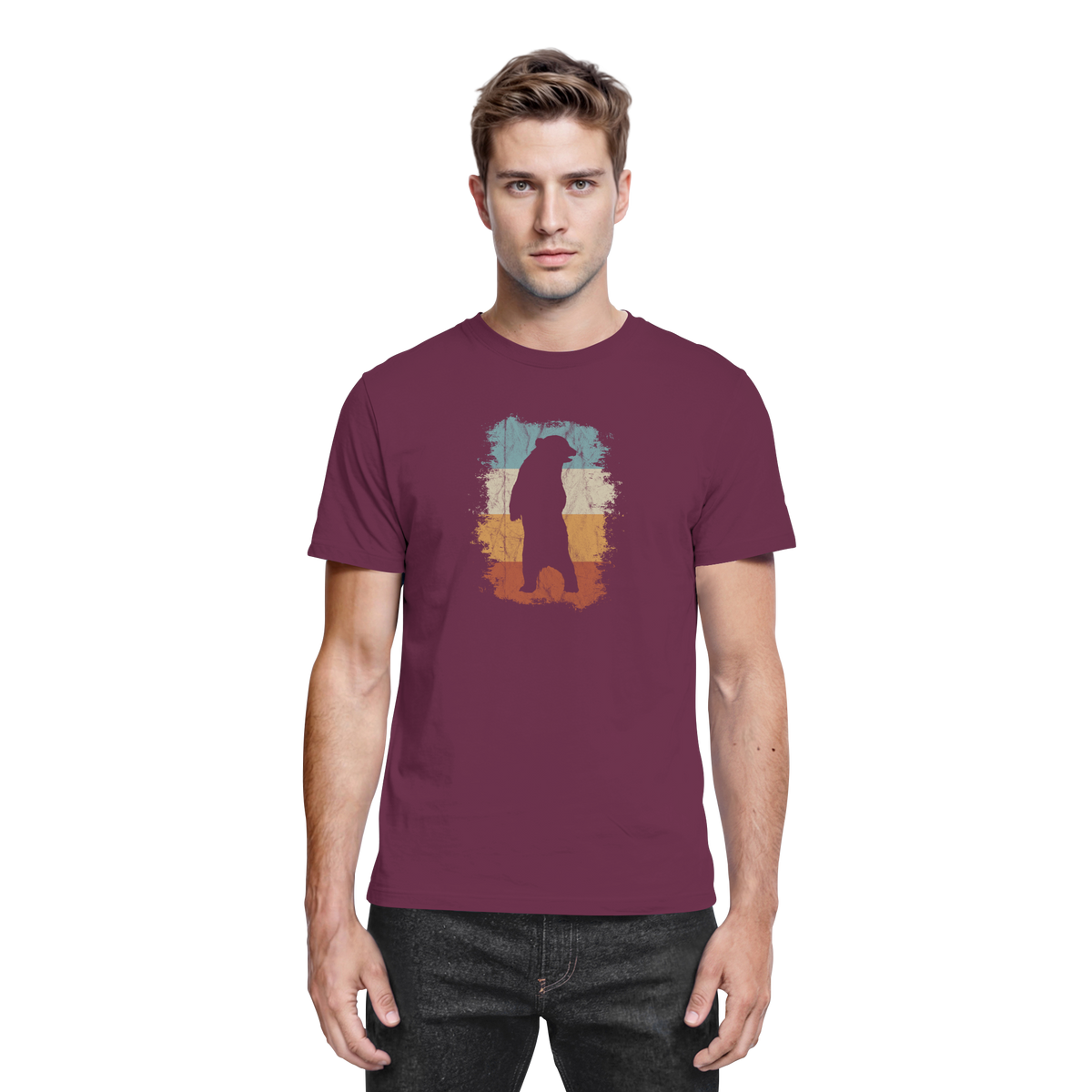 Retro Bären-Silhouette - Premium Shirt
