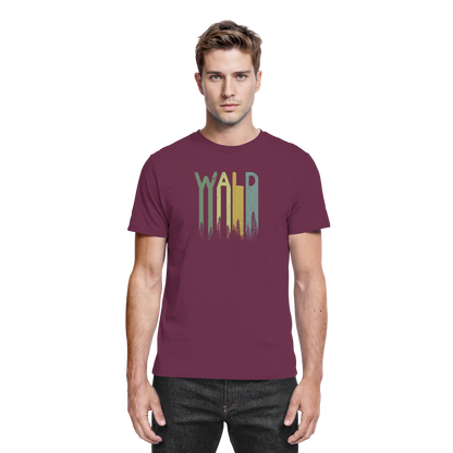 Wald Retro Forst Schriftzug - Premium Shirt