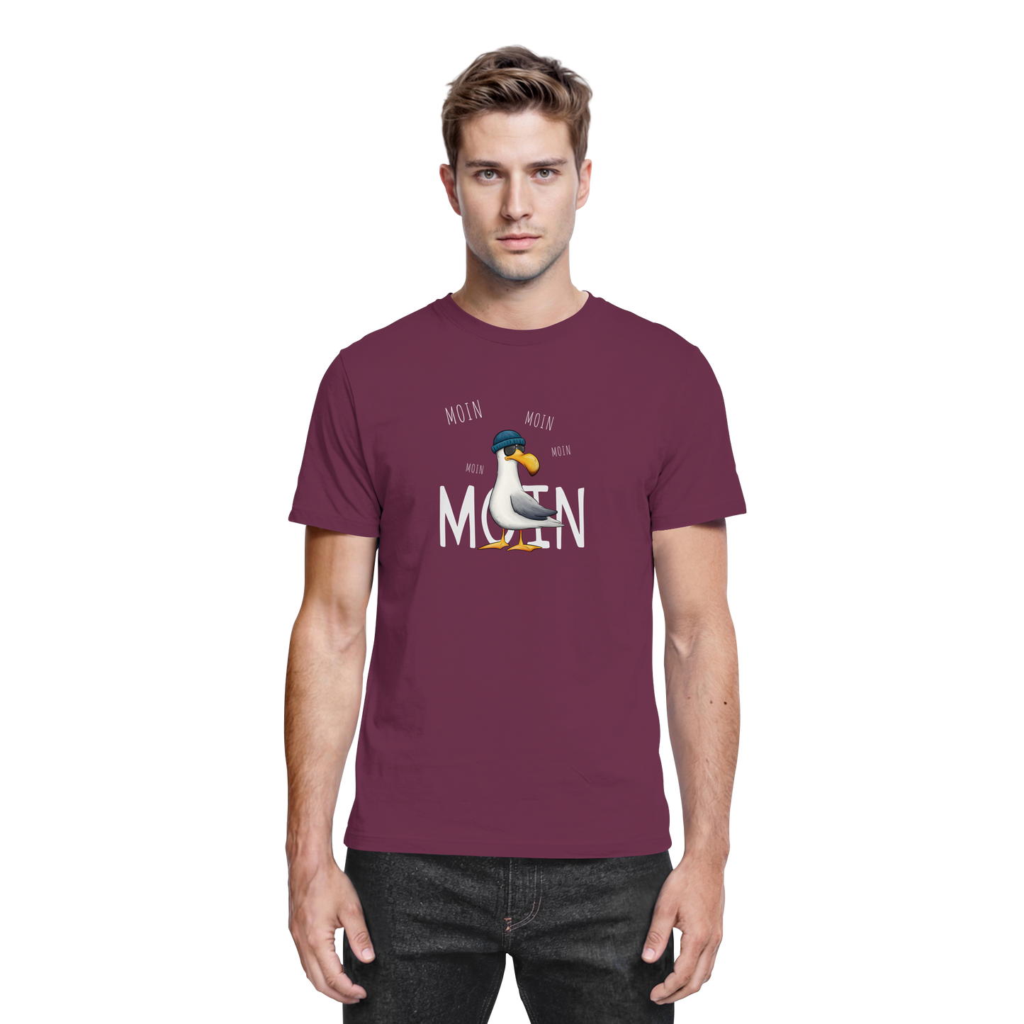 Moin Moin Lässige Hipster Möwe  - Premium Shirt