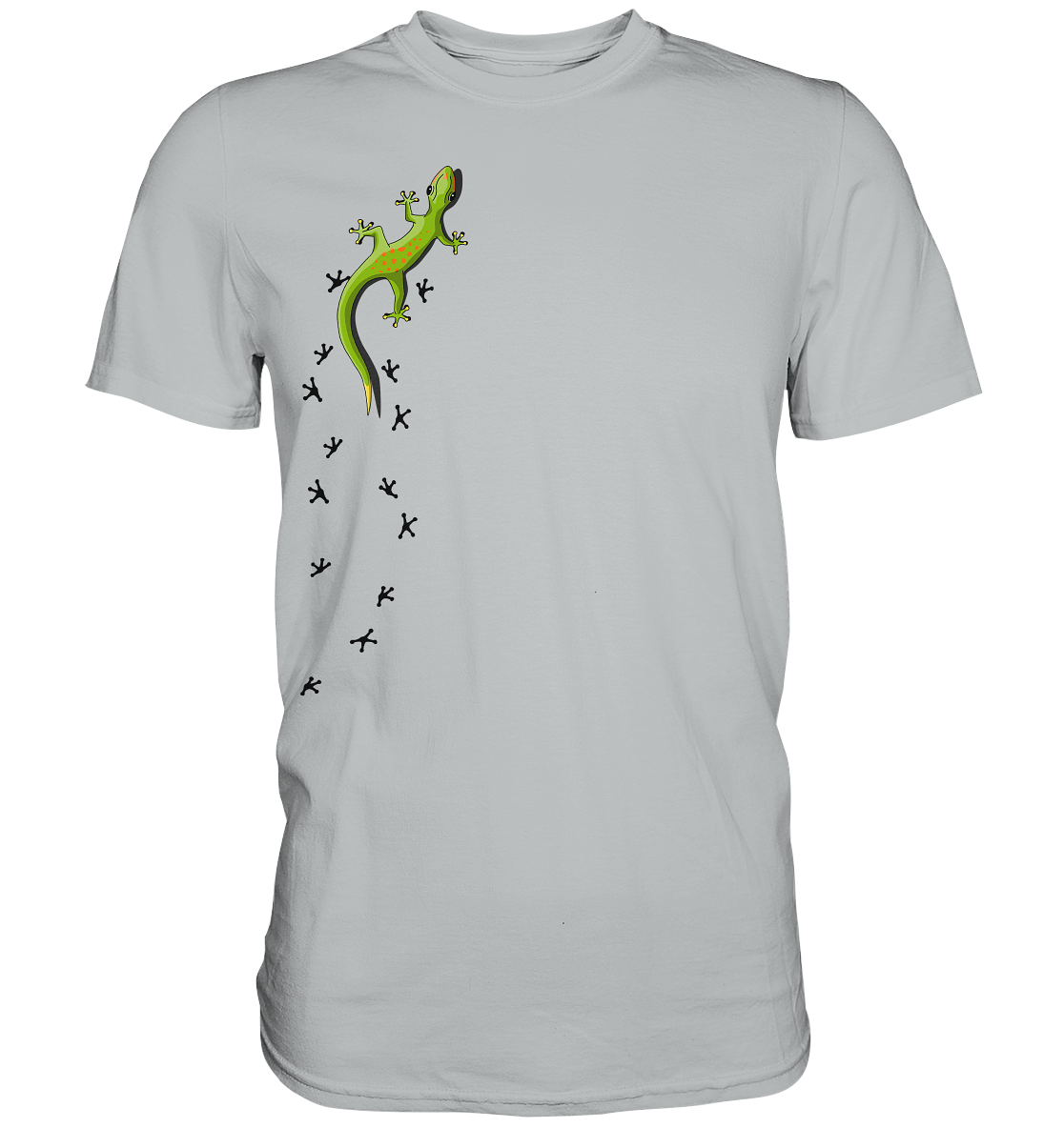 Kletternder Gecko mit Spuren - Premium Shirt