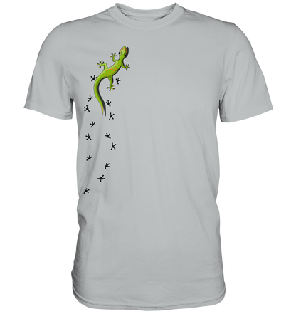 Kletternder Gecko mit Spuren - Premium Shirt