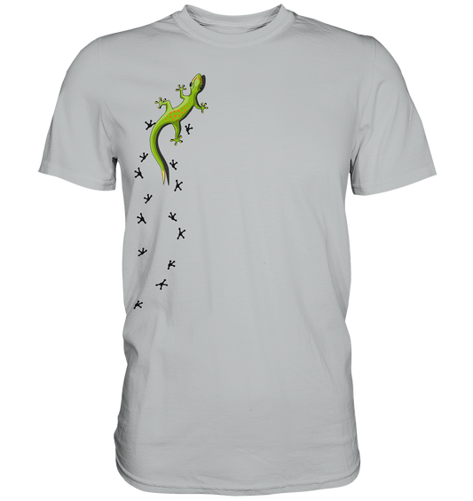 Kletternder Gecko mit Spuren - Premium Shirt