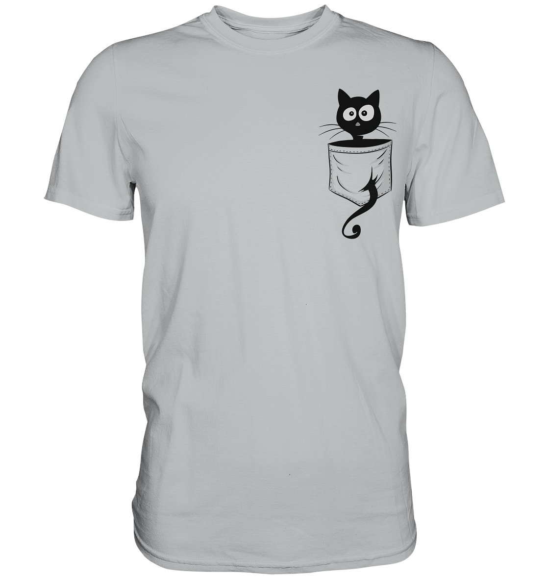 Schwarze Katze in der Tasche - Premium Shirt