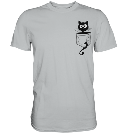 Schwarze Katze in der Tasche - Premium Shirt