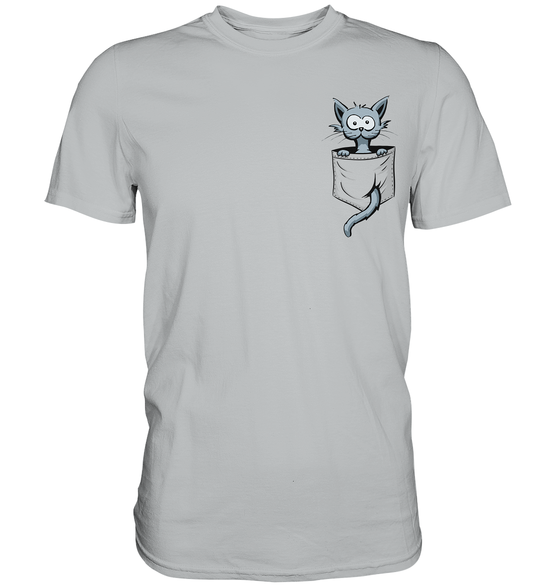 Verrückte Katze in Deiner Brust-Tasche - Premium Shirt