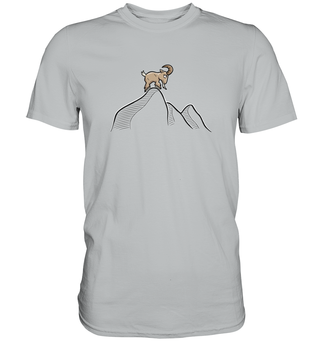 Ziegenbock in den Bergen - Premium Shirt