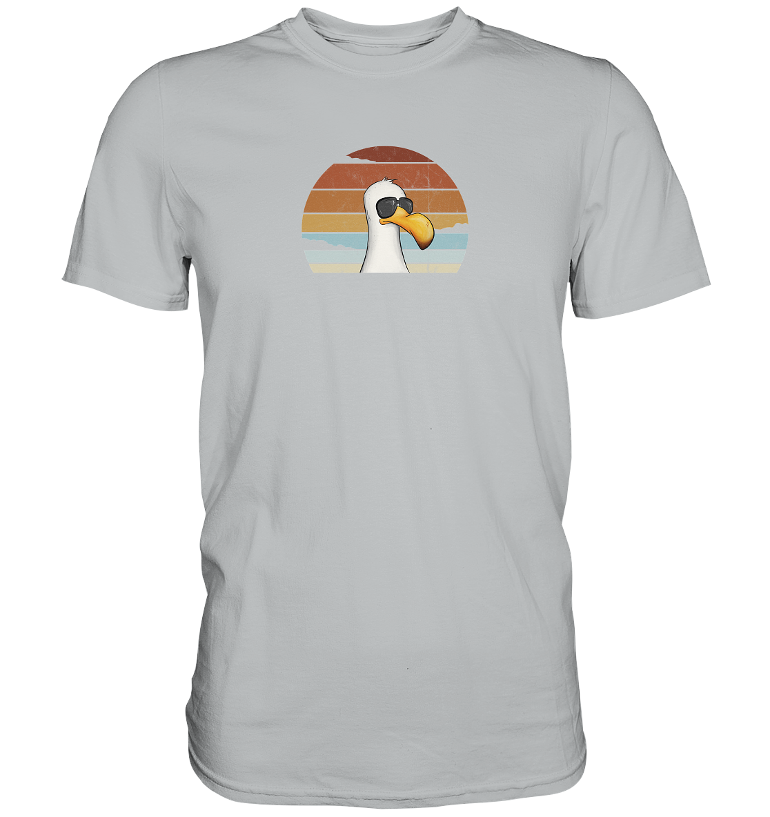 Cool lässige Retro Möwe - Premium Shirt
