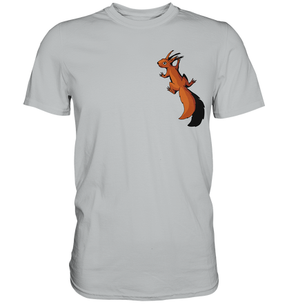 Süßes Eichhörnchen klettert - Premium Shirt