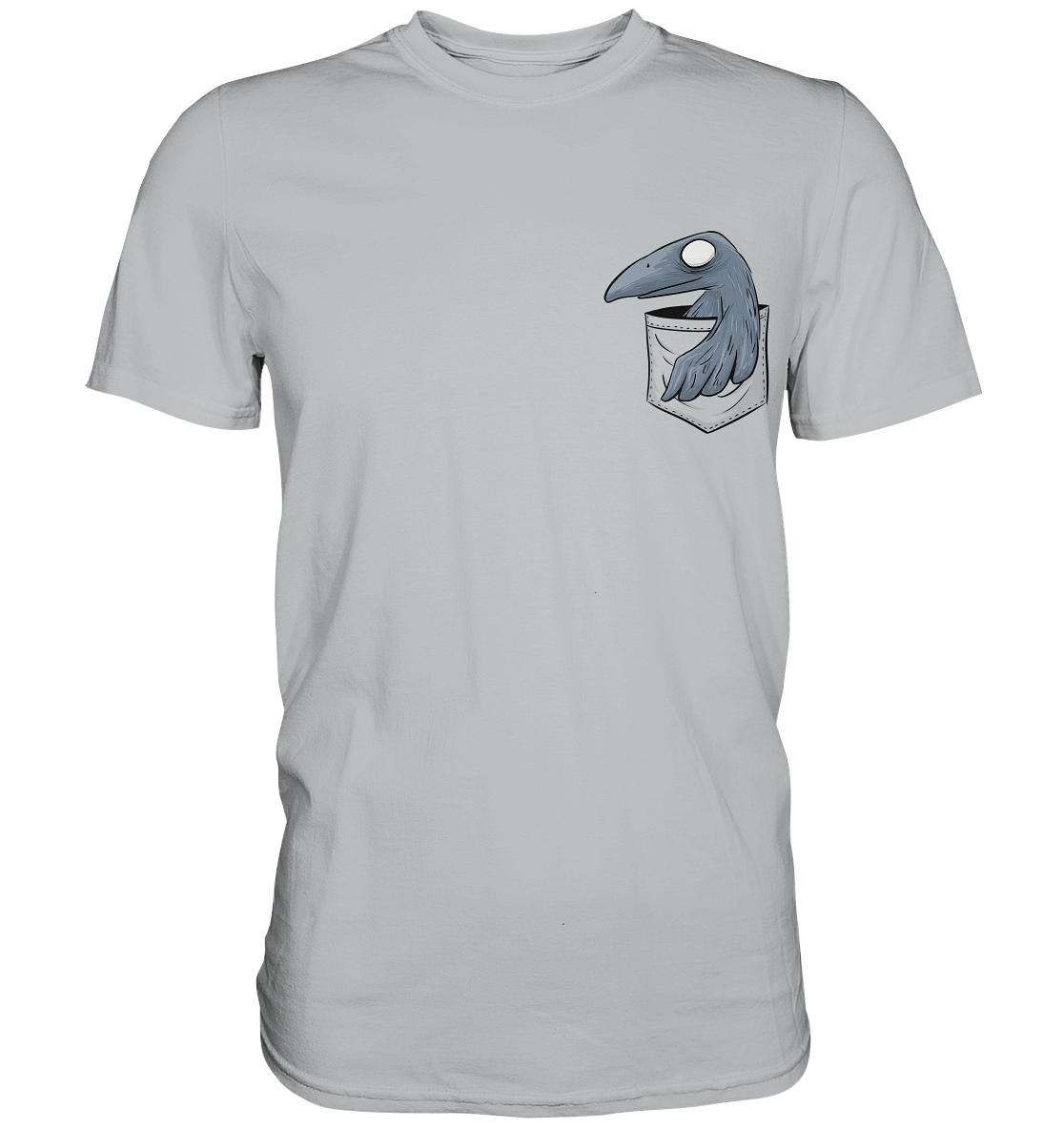 Grufti Rabe Krähe in der Tasche - Premium Shirt