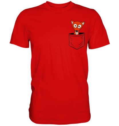 Fuchs in der Brusttasche | Taschen-Fuchs - Premium Shirt