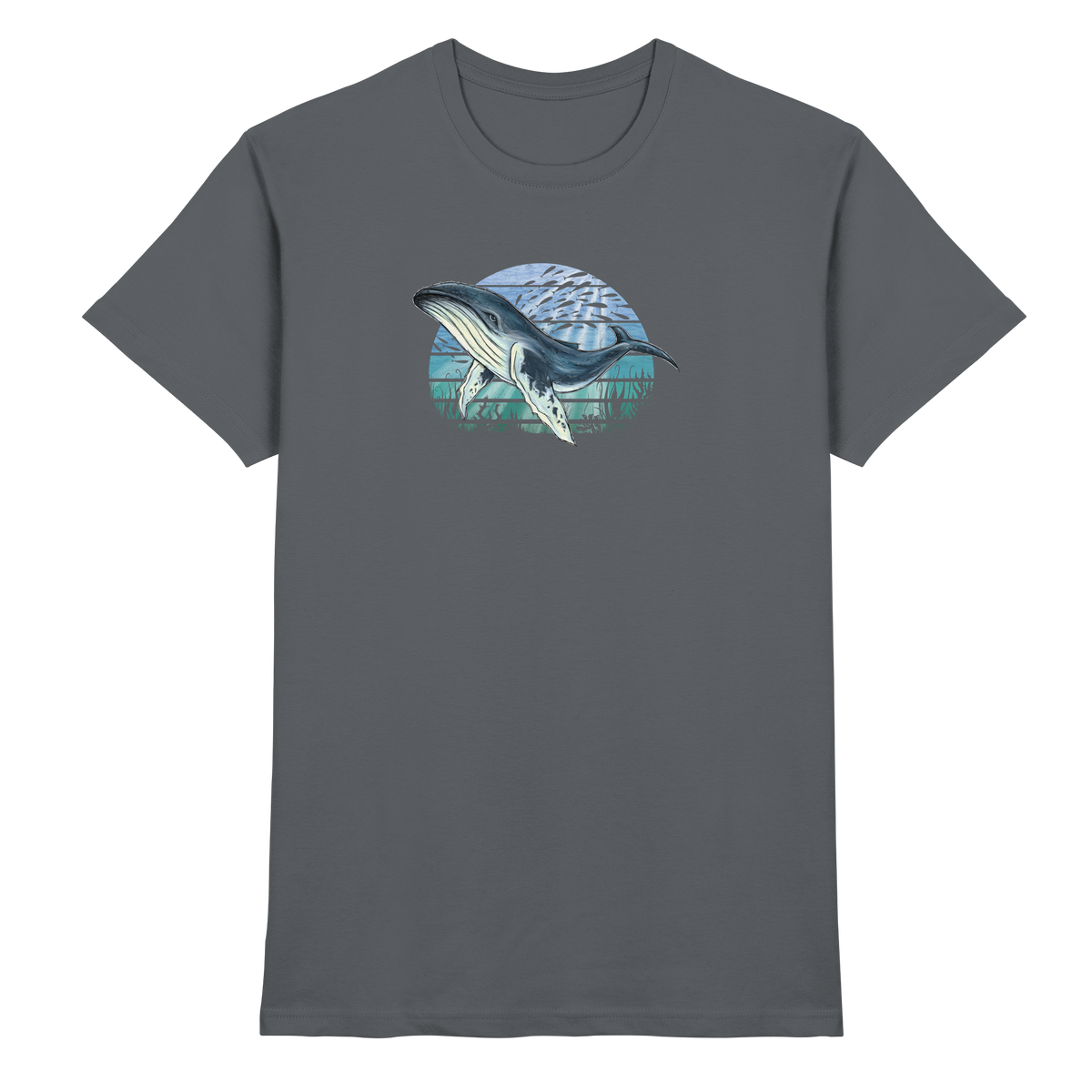 Retro Unterwasser Buckelwal - Premium Shirt